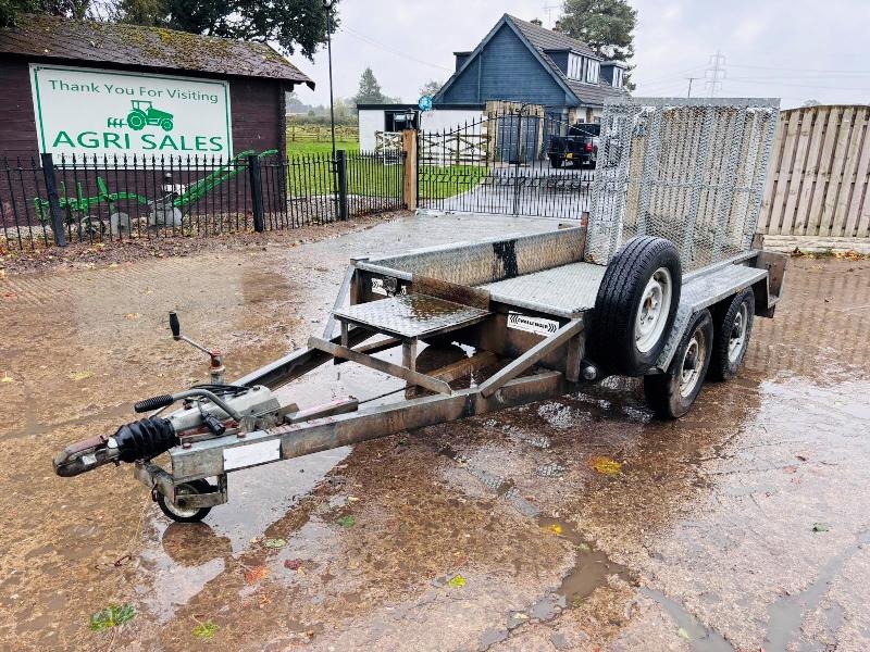 INDESPENSION TWIN AXLE PLANT TRAILER C/W LOADING RAMP *VIDEO*