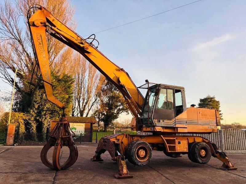 CASE 1188 POCLAIN 4WD WHEELED SCRAP HANDLER C/W 5 TINE SCRAP HANDLER *VIDEO*