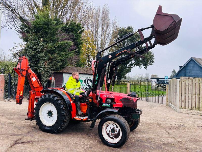 GOLDINE STAR 75 4WD TRACTOR C/W FRONT LOADER & BACK ACTOR 