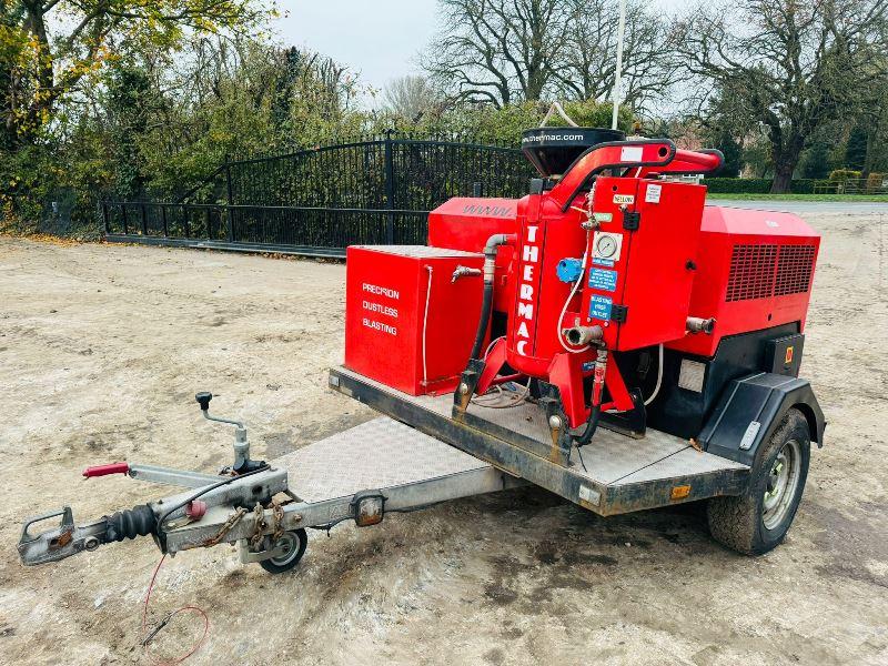 THERMAC PORTABLE SAND BLASTER *YEAR 2010* C/W INGERSOL RAND COMPRESSOR