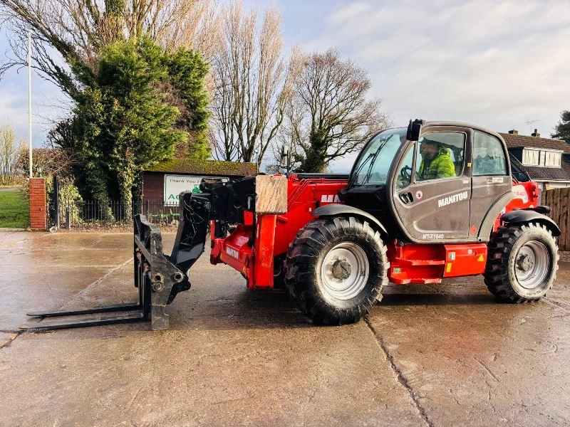 MANITOU MT-X1840 4WD TELEHANDLER *18 METER REACH* C/W PALLET TINES *VIDEO*