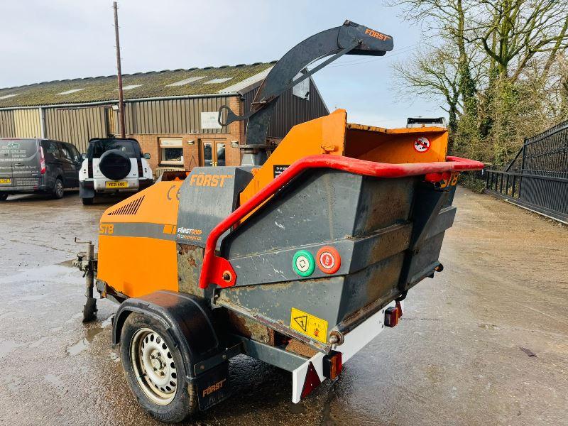  FORST ST8 SINGLE AXLE WOOD CHIPPER *VIDEO*