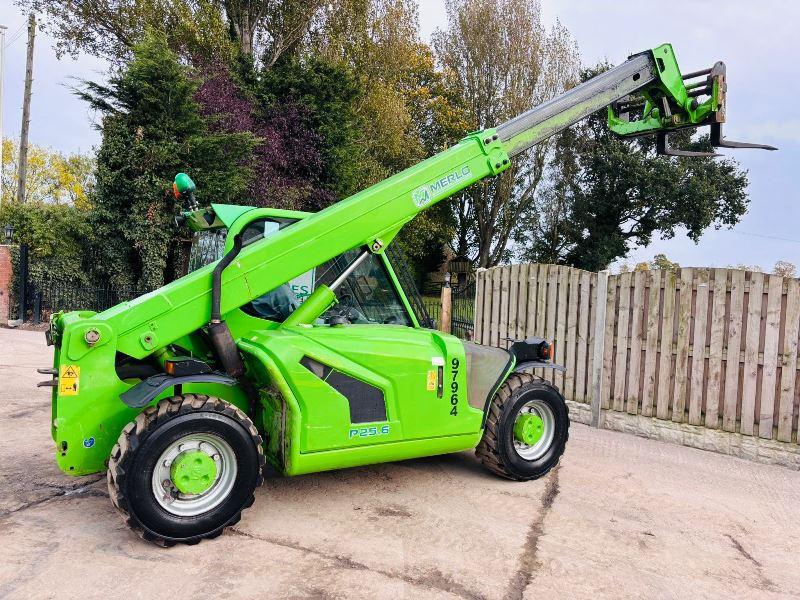 MERLO P25.6 TURBO TELEHANDLER *YEAR 2017, ONLY 2249 HOURS* C/W PALLET TINES *VIDEO*