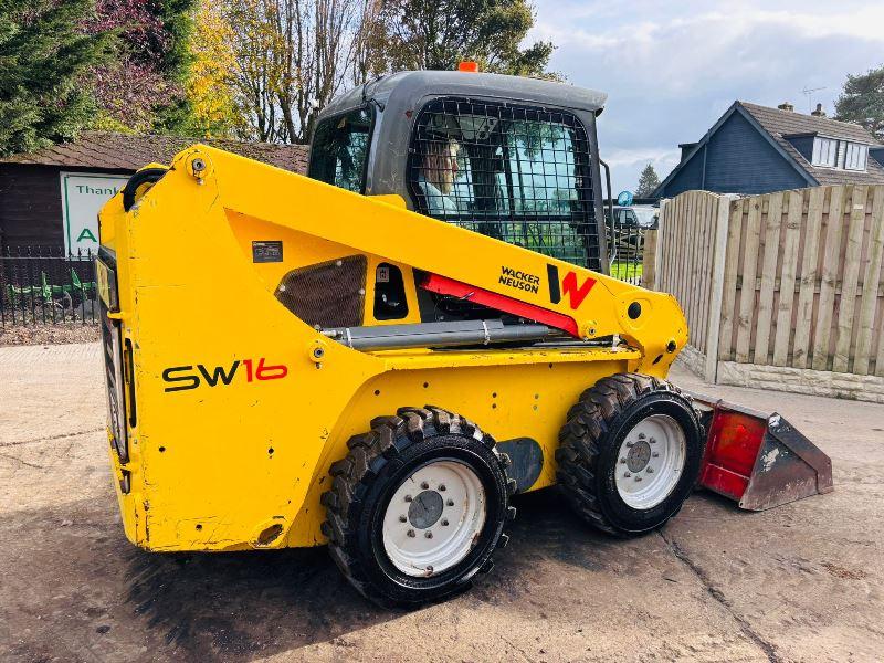 WACKER NEUSON SW16 SKIDSTEER *YEAR 2017, 1704HOURS* C/W HYDRAULIC LOCKING PINS *VIDEO*