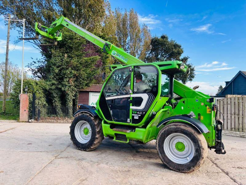 MERLO TF42.7 - 156 TELEHANDLER *YEAR 2017, AG-SPEC* C/W PALLET TINES *VIDEO*