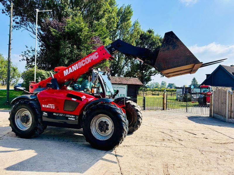 MANITOU 634-120 4WD TELEHANDLER *AG-SPEC* C/W BUCKET & PALLET TINES *VIDEO*