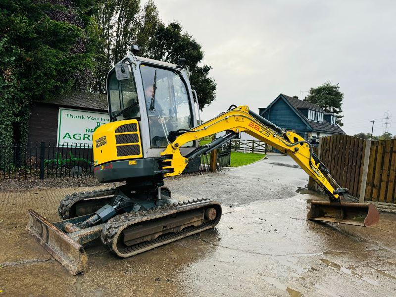 WACKER NEUSON 28Z3 EXCAVATOR *YEAR 2013, 3140 HOURS* C/W VERTICLE DIG SYSTEM *VIDEO*