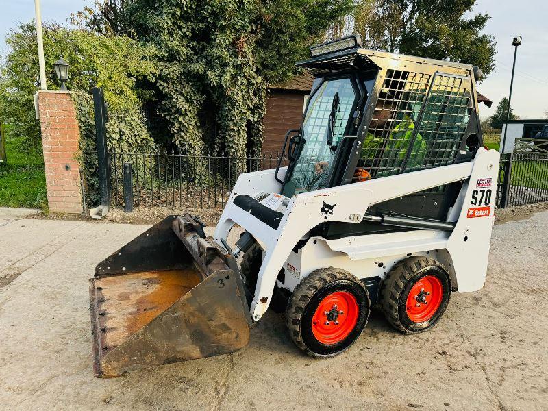 BOBCAT S70 SKIDSTEER *ONLY 346 HOURS, YEAR 2017* C/W BUCKET *VIDEO*