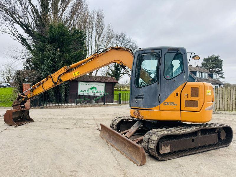 CASE CX75SR TRACKED EXCAVATOR *ZERO SWING* C/W QUICK HITCH *VIDEO*