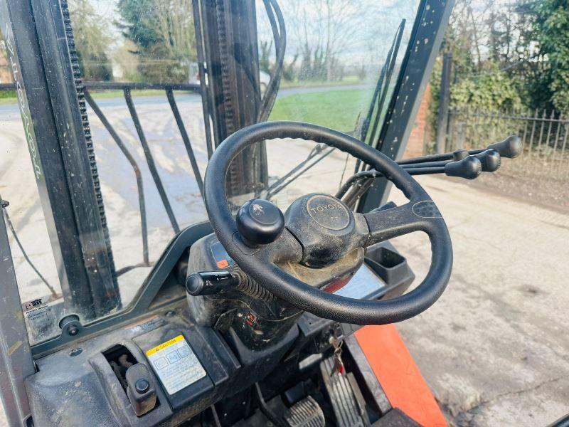 TOYOTA 18 FORKLIFT C/W PALLET TINES *VIDEO*