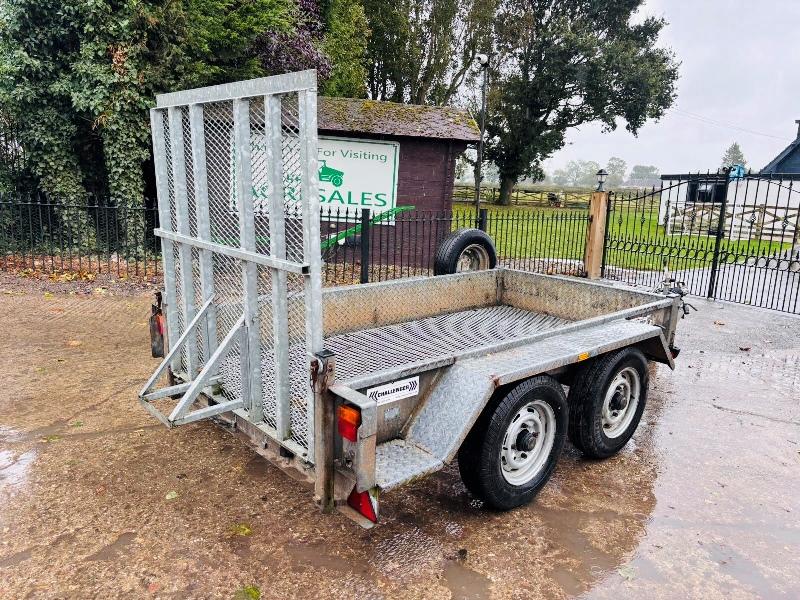 INDESPENSION TWIN AXLE PLANT TRAILER C/W LOADING RAMP *VIDEO*