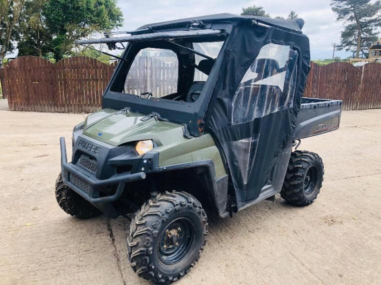 POLARIS RANGER 4WD DIESEL UTILITY VEHICLE (YEAR 2012 ROAD REGISTERED 62 ...