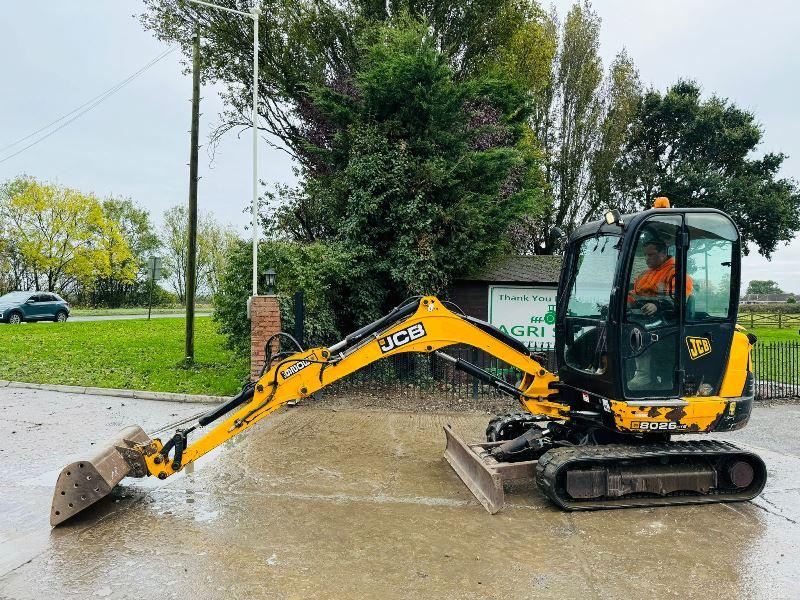 JCB 8026 TRACKED EXCAVATOR *ZERO SWING, YEAR 2017, 3325 HOURS* C/W BUCKET 