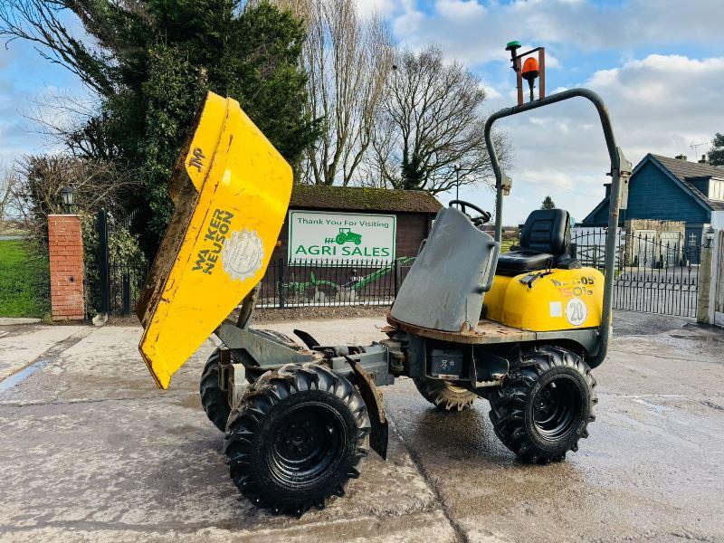 WACKER NEUSON 1501 4WD SWIVEL TIP DUMPER*1763 HOURS* C/W ROLE BAR *VIDEO*