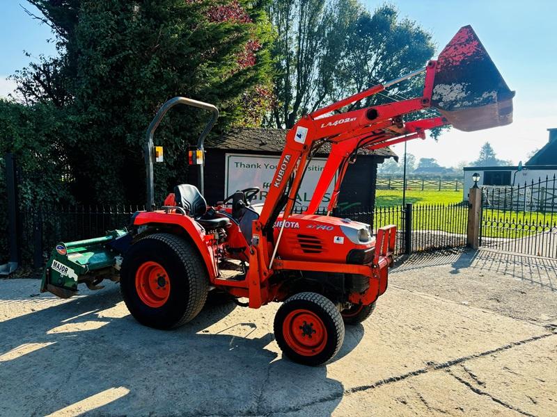 KUBOTA STV40 COMPACT TRACTOR *YEAR 2008* C/W ROTAVATOR, LOADER & BUCKET 