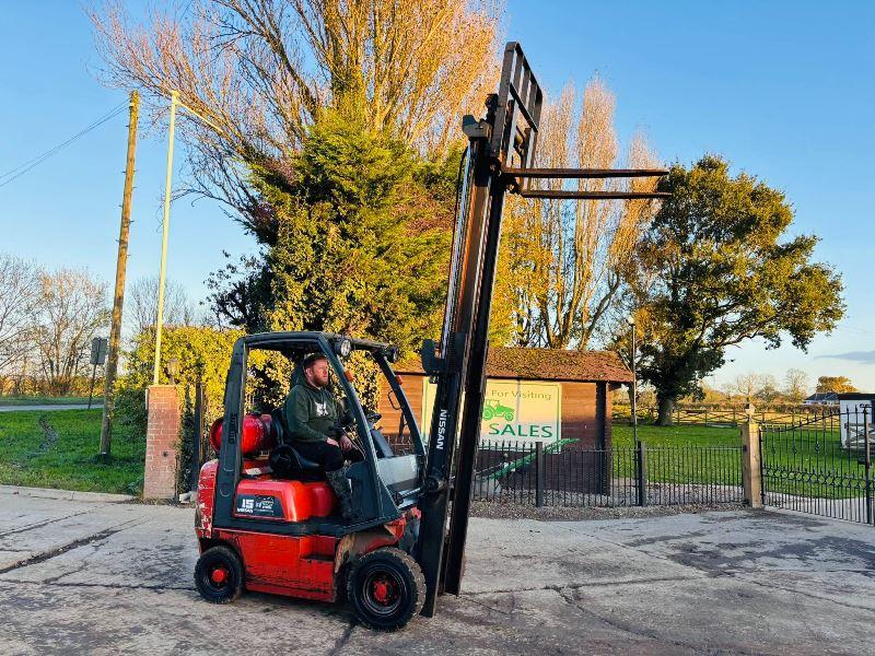 NISSAN 15 FORKLIFT C/W SIDE SHIFT *VIDEO*