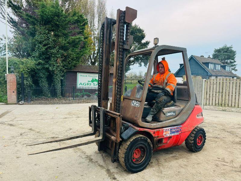 LINDE H25 DIESEL FORKLIFT *ENGINE SMOKES & HAS OIL LEAK*