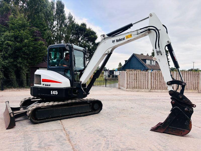 BOBCAT E45 TRACKED EXCAVATOR *YEAR 2019, ONLY 1700 HOURS* C/W QUICK HITCH *VIDEO*