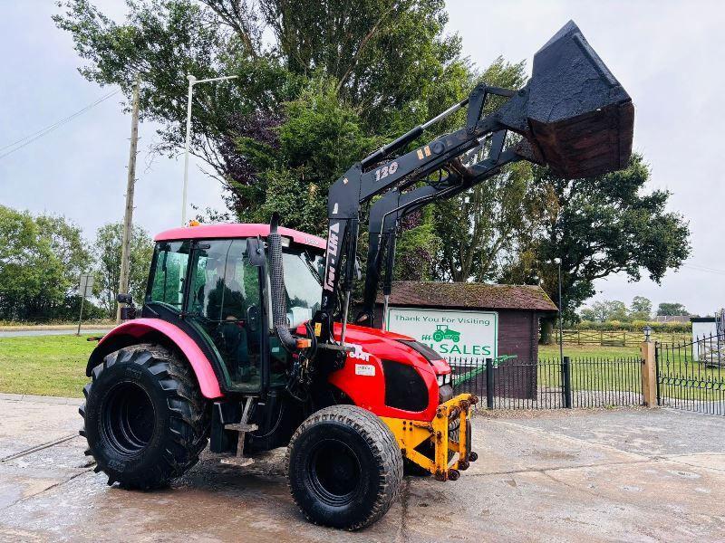 ZETOR 644T 4WD TRACTOR C/W TRAC LIFT FRONT LOADER & BUCKET *VIDEO*