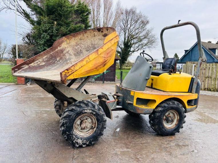 WACKER NEUSON 3001 4WD SWIVEL TIP DUMPER C/W ROLE BAR *VIDEO*