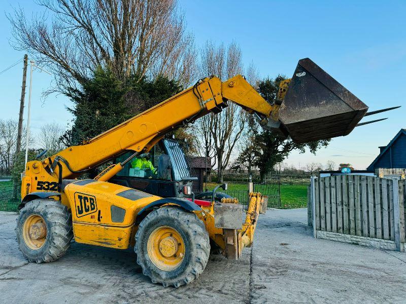 JCB 532-120 4WD TELEHANDLER *12 METER REACH* C/W BUCKET & PALLET TINES *VIDEO*