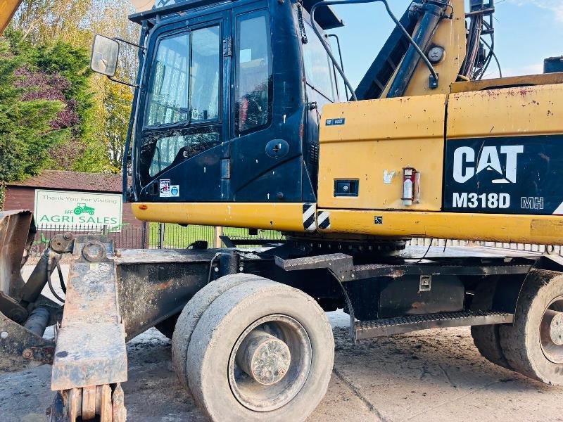  CATERPILLAR M318DMH HIGH RISE CABIN MATERIAL HANDLER *YEAR 2012* VIDEO *