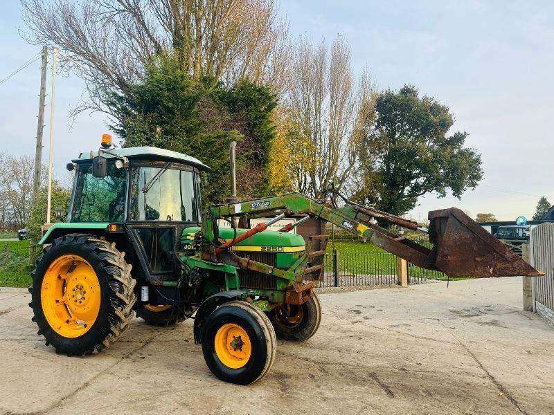 JOHN DEERE 2250 TRACTOR C/W FRONT LOADER & BUCKET *VIDEO*