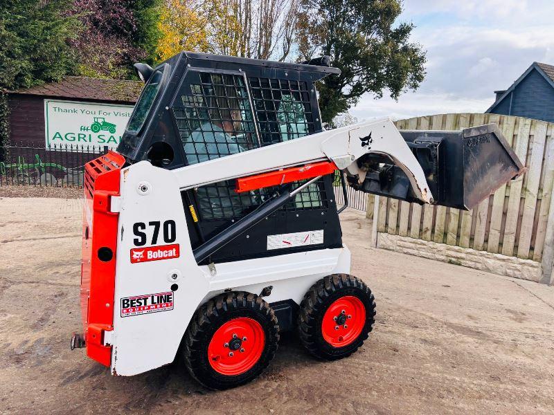 BOBCAT S70 SKIDSTEER *ONLY 211 HOURS, YEAR 2019* C/W BUCKET & FULLY GLAZED CABIN *VIDEO*