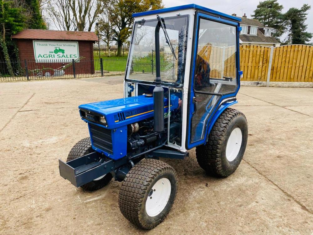 ISEKI 2140 4WD COMPACT TRACTOR C/W FULLY GLAZED CABIN & TURF TYRES