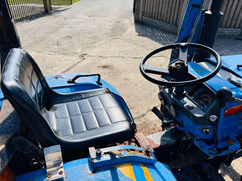 MITSUBISHI MT180HMD 4WD COMPACT TRACTOR C/W FRONT LOADER, BUCKET & TRAILER *VIDEO*