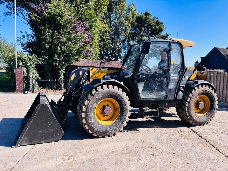 CATERPILLAR TH407C 4WD TELEHANDLER *AG-SPEC, YEAR 2016* C/W NEW BUCKET *VIDEO*