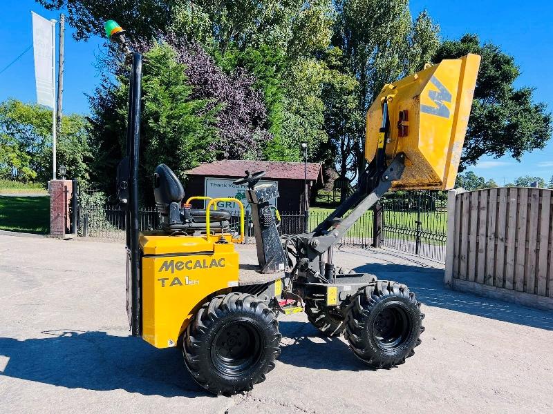 MECALAC TA1 1 TON HIGH TIP DUMPER YEAR 2018 C/W ROLE BAR *VIDEO*