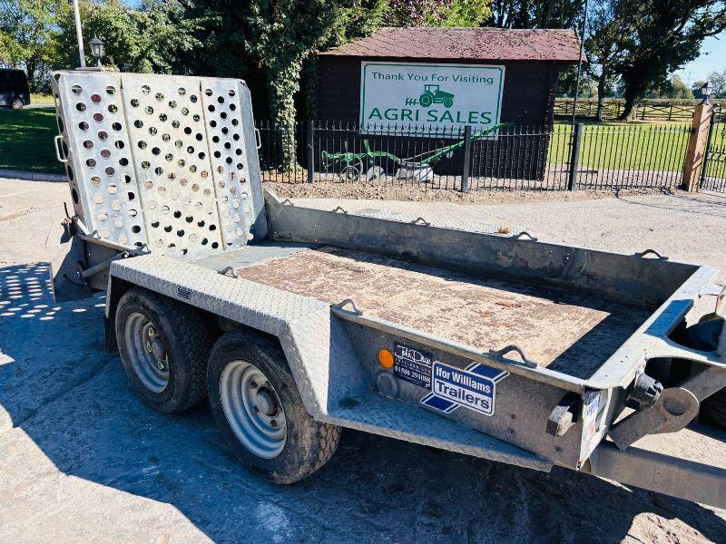 IFOR WILLIAMS TWIN AXLE PLANT TRAILER C/W LOADING RAMP *VIDEO*