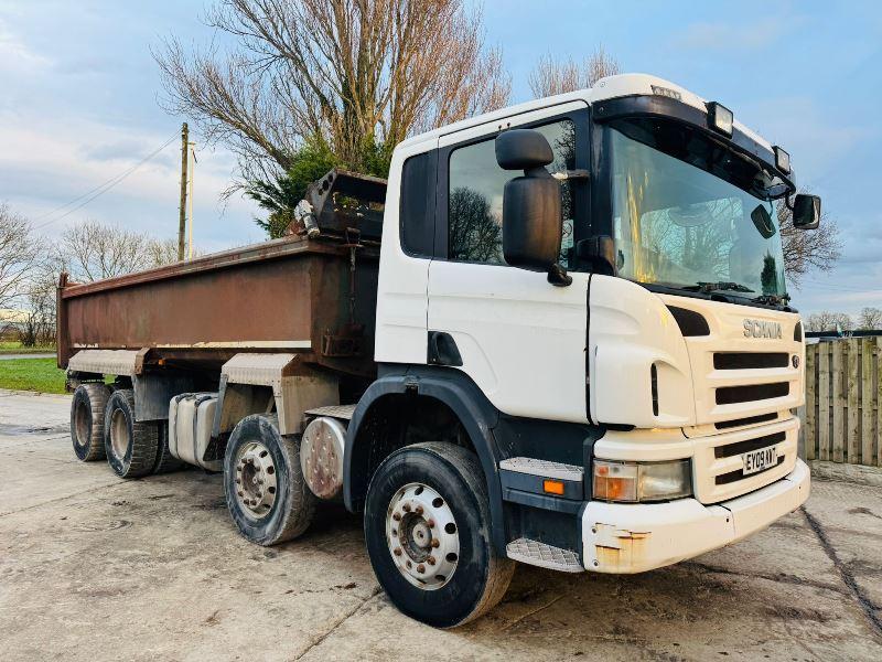 SCANIA P380 8X4 DOUBLE DRIVER TIPPER LORRY C/W MANUAL GEAR BOX 