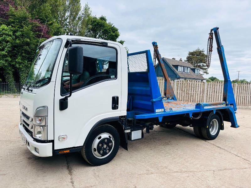 ISUZU CRAFTER 4X2 SKIP LORRY *YEAR 2022, ONLY 21440 MILES C/W EXTENDABLE ARM *VIDEO* 