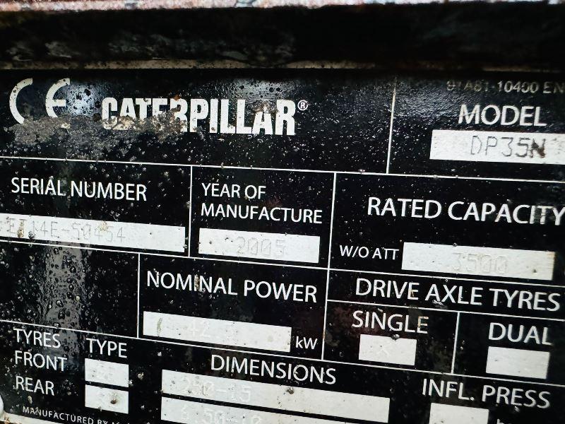 CATERPILLAR 35 DIESEL FORKLIFT C/W THREE STAGE MAST *VIDEO*