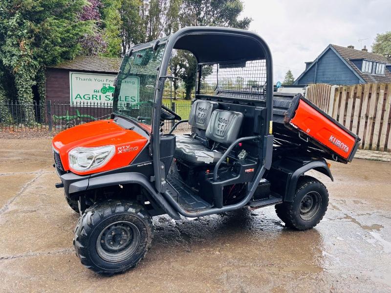 KUBOTA RTVX900 4WD UTV *YEAR 2014, ROAD REGISTERED * C/W HYDRAULIC TIP *VIDEO*