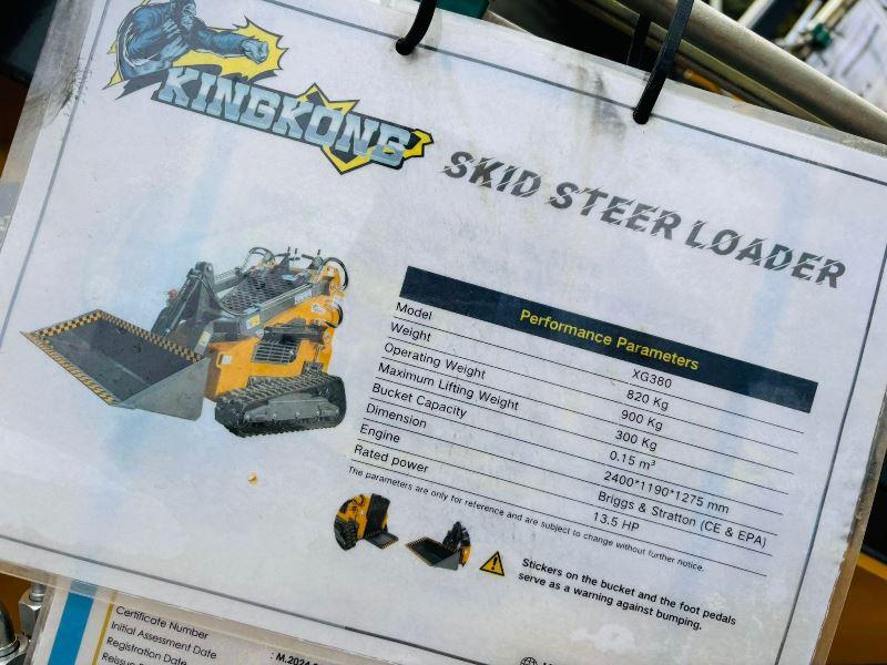 NEW UNUSED KINGKONG XG380 TRACKED SKIDSTEER LOADER *YEAR 2024, CHOICE OF TWO* VIDEO*