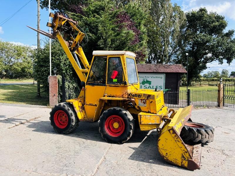 KRAMER 312 LOADING SHOVEL C/W BUCKET, PALLET TINES & SPARE WHEEL *VIDEO*