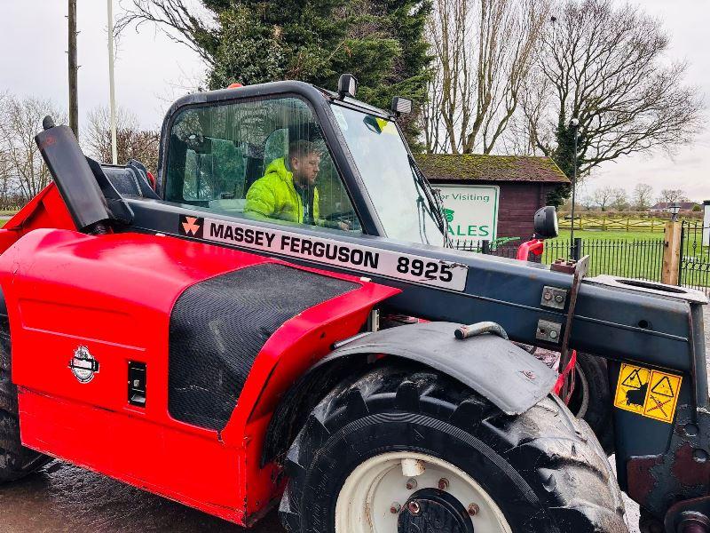 MASSEY FERGUSON 8925 4WD TELEHANDLER *AG-SPEC* C/W BUCKET *VIDEO*