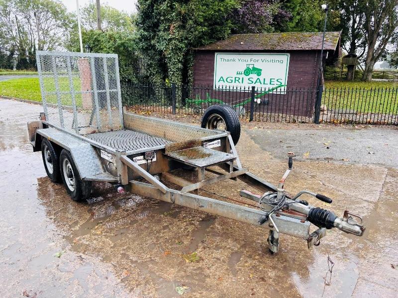 INDESPENSION TWIN AXLE PLANT TRAILER C/W LOADING RAMP *VIDEO*