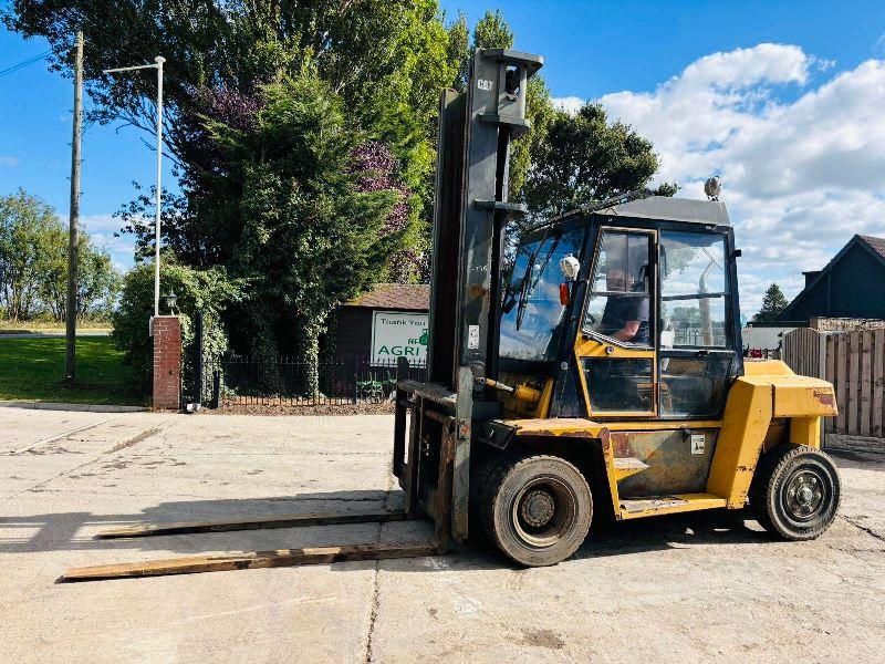 CATERPILLAR DP70 DIESEL FORKLIFT C/W PALLET TINES *VIDEO*