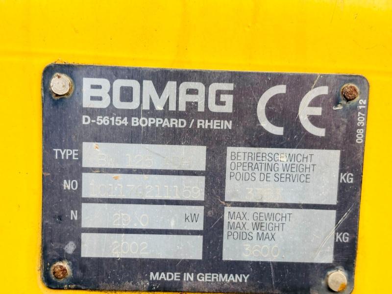 BOMAG BW125ADH DOUBLE DRUM VIBRATING ROLLER