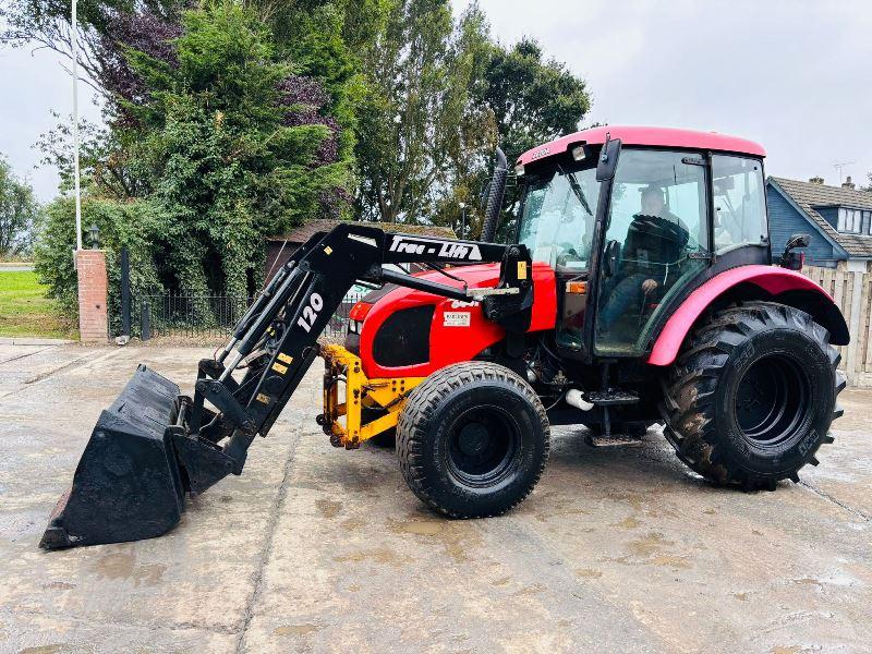 ZETOR 644T 4WD TRACTOR C/W TRAC LIFT FRONT LOADER & BUCKET *VIDEO*