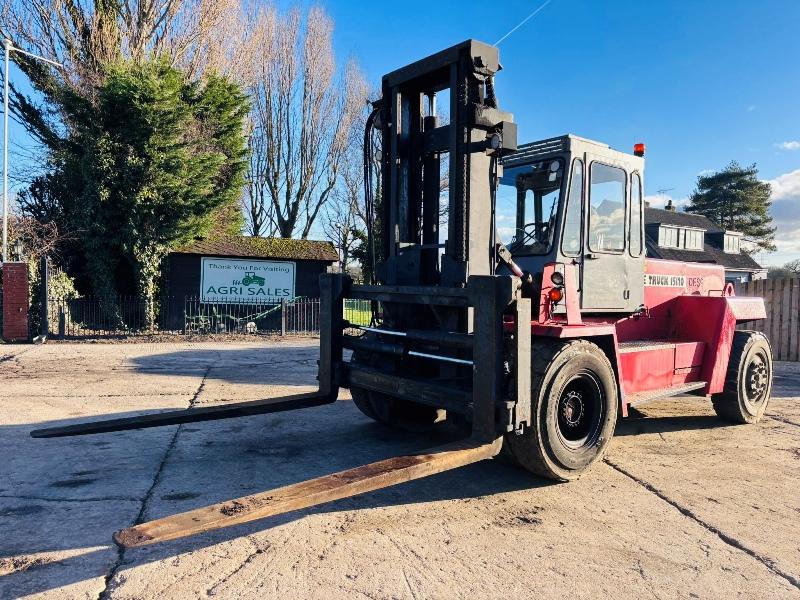 SVE TRUCK 15120 15 TON FORKLIFT C/W TINE POSITIONER & SIDE SHIFT *VIDEO*