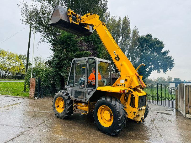 JCB 525-58 4WD TELEHANDLER *AG-SPEC* C/W BUCKET, PALLET TINES & TINE EXTENSIONS *VIDEO*