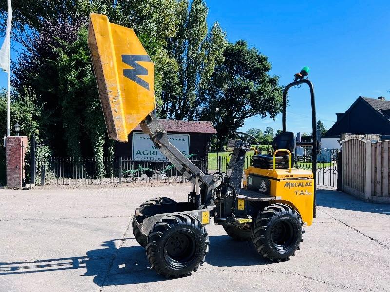 MECALAC TA1 1 TON HIGH TIP DUMPER YEAR 2018 C/W ROLE BAR *VIDEO*