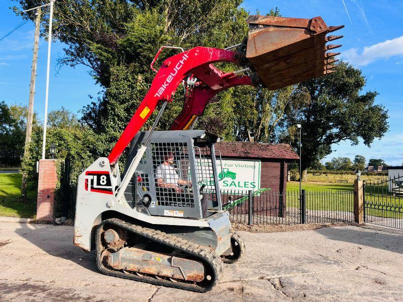 TAKEUCHI TL8 TRACKED SKIDSTEER *YEAR 2015, 3519 HOURS* C/W BUCKET *VIDEO*