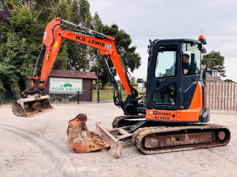 HITACHI ZX48U-5A EXCAVATOR *ZERO SWING, YEAR 2018* C/W 3 X BUCKET'S *VIDEO*