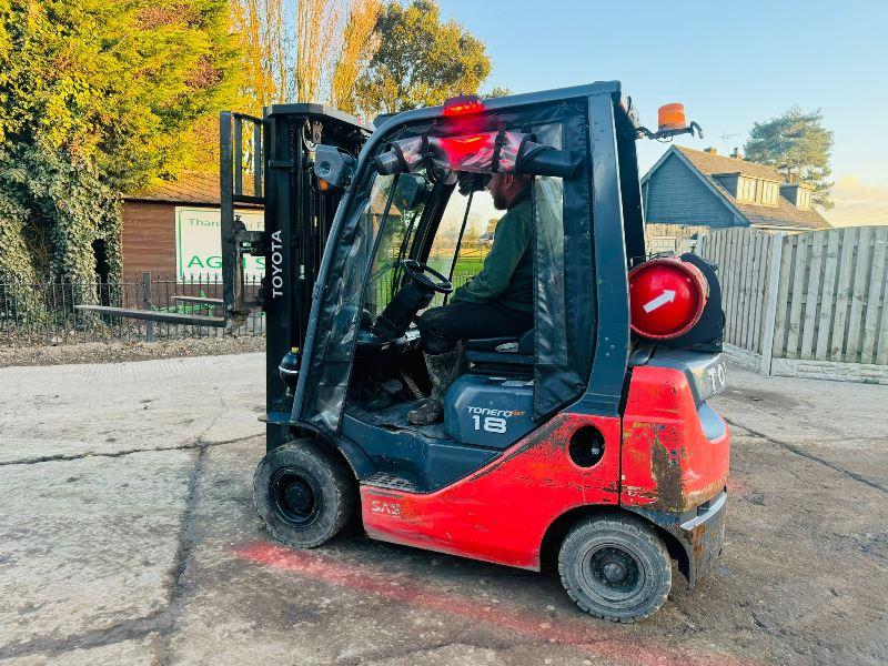 TOYOTA 15 FORKLIFT *CONTAINER SPEC, YEAR 2019* C/W PALLET TINES *VIDEO*